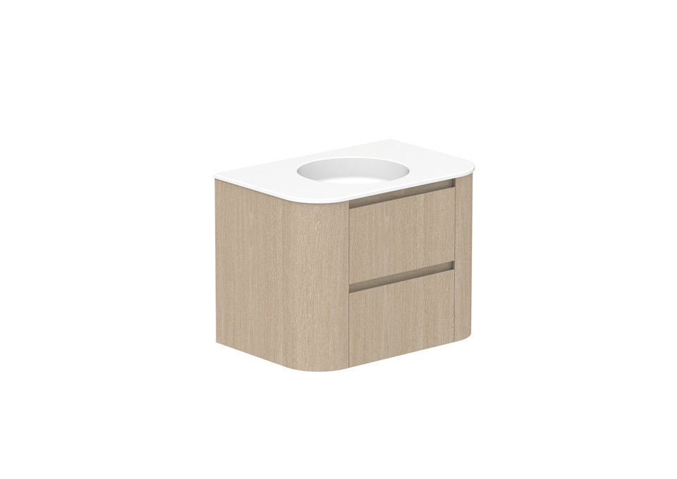 ADP Thea Curved Wall Hung Vanity Ceramic Benchtop