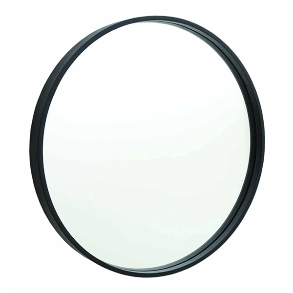 Thermogroup Ablaze Round Black Frame Mirror - 600mm to 900mm