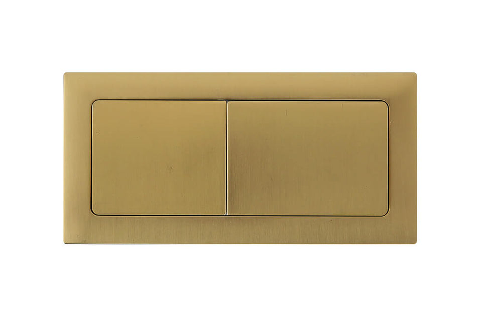 Turner Hastings Rectangle Brushed Brass Flush Button (THSP022)