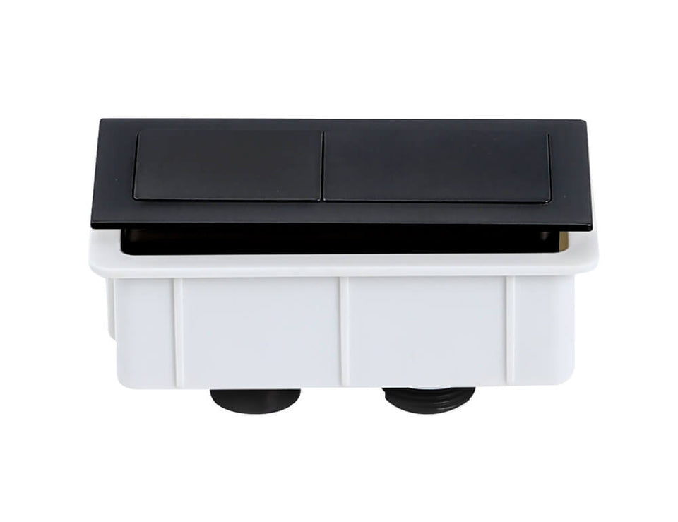 Turner Hastings Rectangle Matte Black Flush Button (THSP023) 2