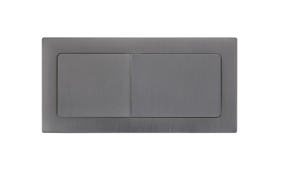 Turner Hastings Rectangle Brushed Gunmetal Flush Button (THSP026)