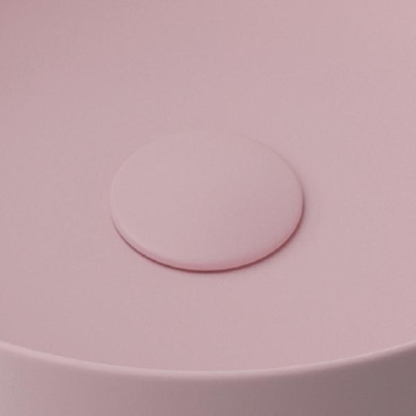 Timberline Matt Pink Pop Up Waste with Ceramic Cover. No Overflow