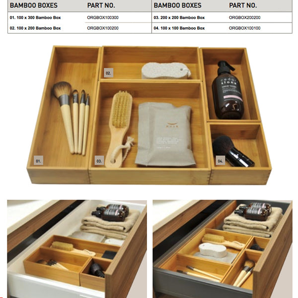 Timberline Modular Organiser System - Bamboo Box