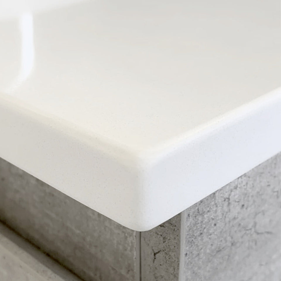 Fienza Sarah Crystal Pure Undermount Amato Vanity on Kick