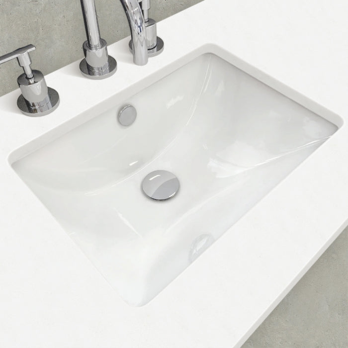 Fienza Sarah Crystal Pure Undermount Amato Vanity on Kick