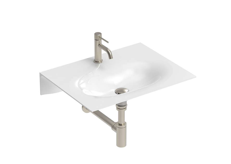 ADP Veil Gloss White Wall Hung Basin - 1 Tap Hole