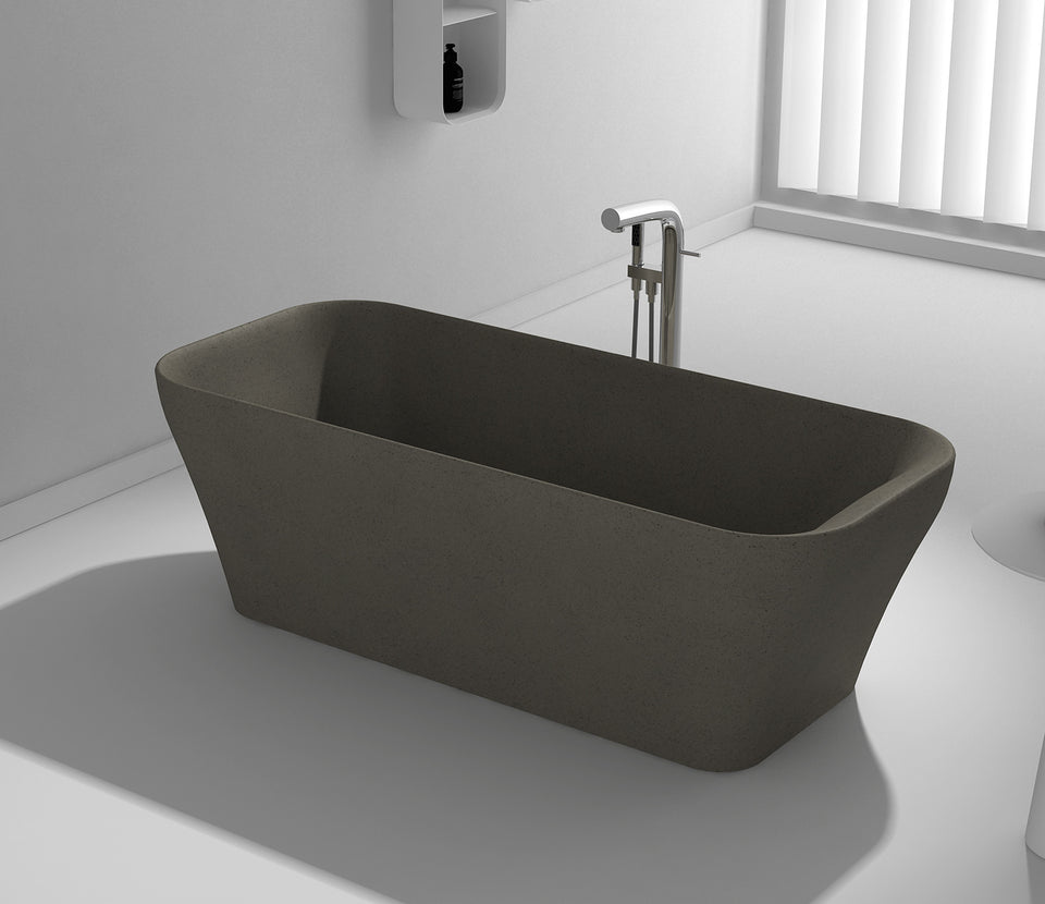 Studio Bagno Verve Free Standing Bath - Ash Grey (VER007/AG)
