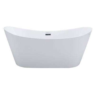 Inspire - Viva 1500 Twin High Back Free Standing Bath GLOSS WHITE