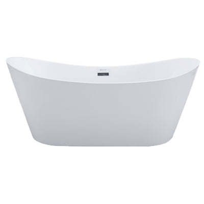 Inspire - Viva 1700 Twin High Back Free Standing Bath GLOSS WHITE