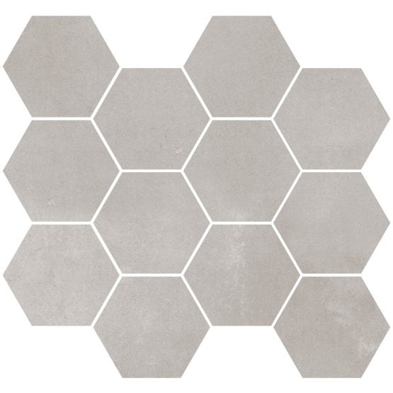 Vogue Light Grey Hexagon Mosaic Matte