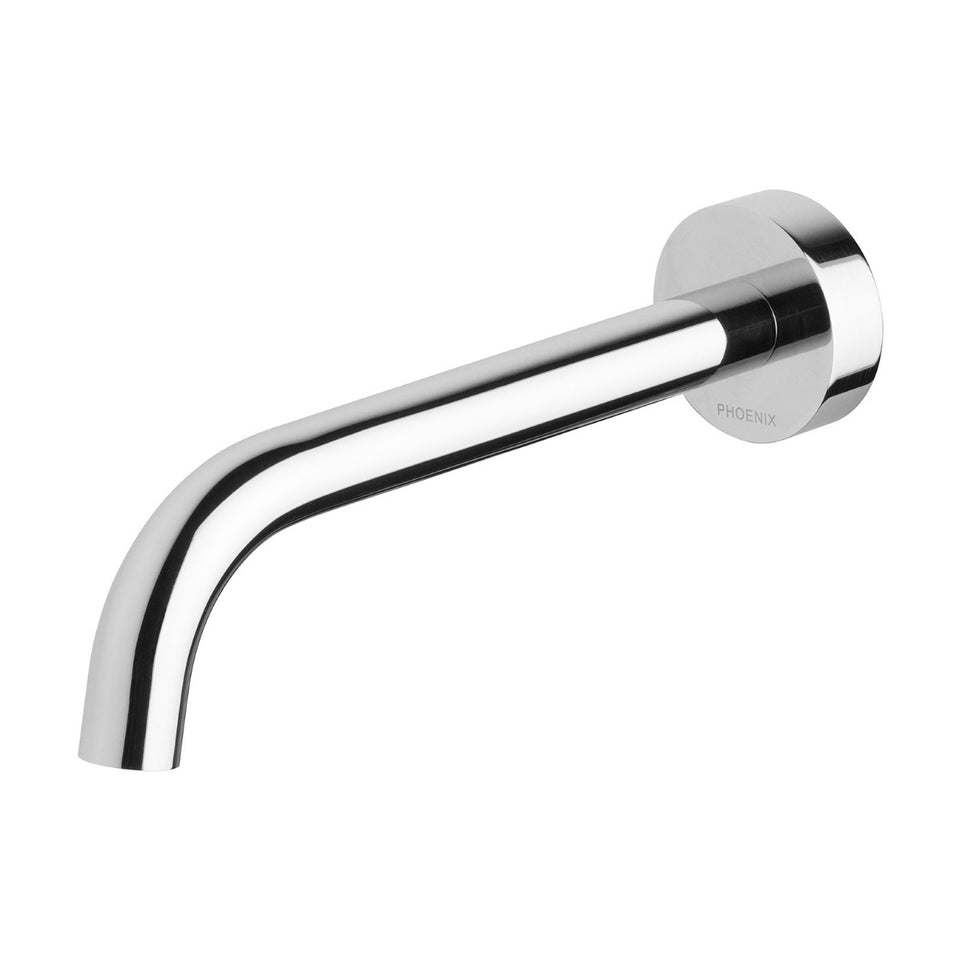 Phoenix Tapware Vivid Slimline Wall Bath Outlet 180mm Curved
