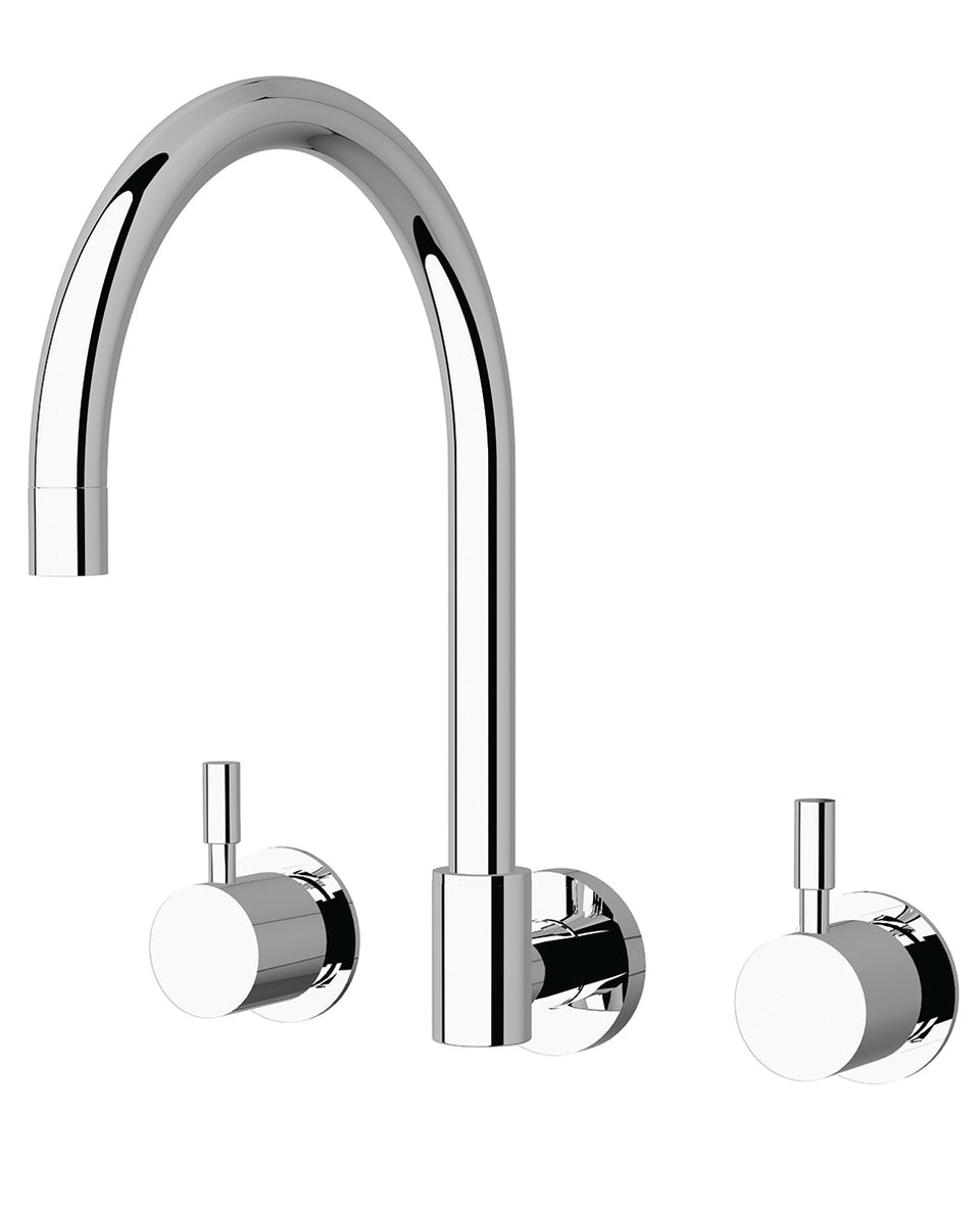 Sussex Voda Wall Sink Set Curved