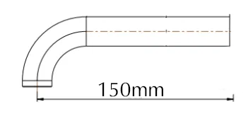 Bella Vista Mica Combo Mixer Spout Upgrade - 150mm (WBC-5-SP15-DB) 2