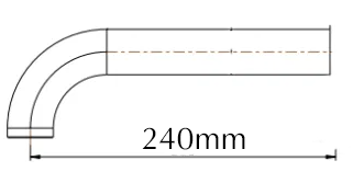 Bella Vista Mica Combo Mixer Spout Upgrade - 240mm (WBC-5-SP24-DB) 2