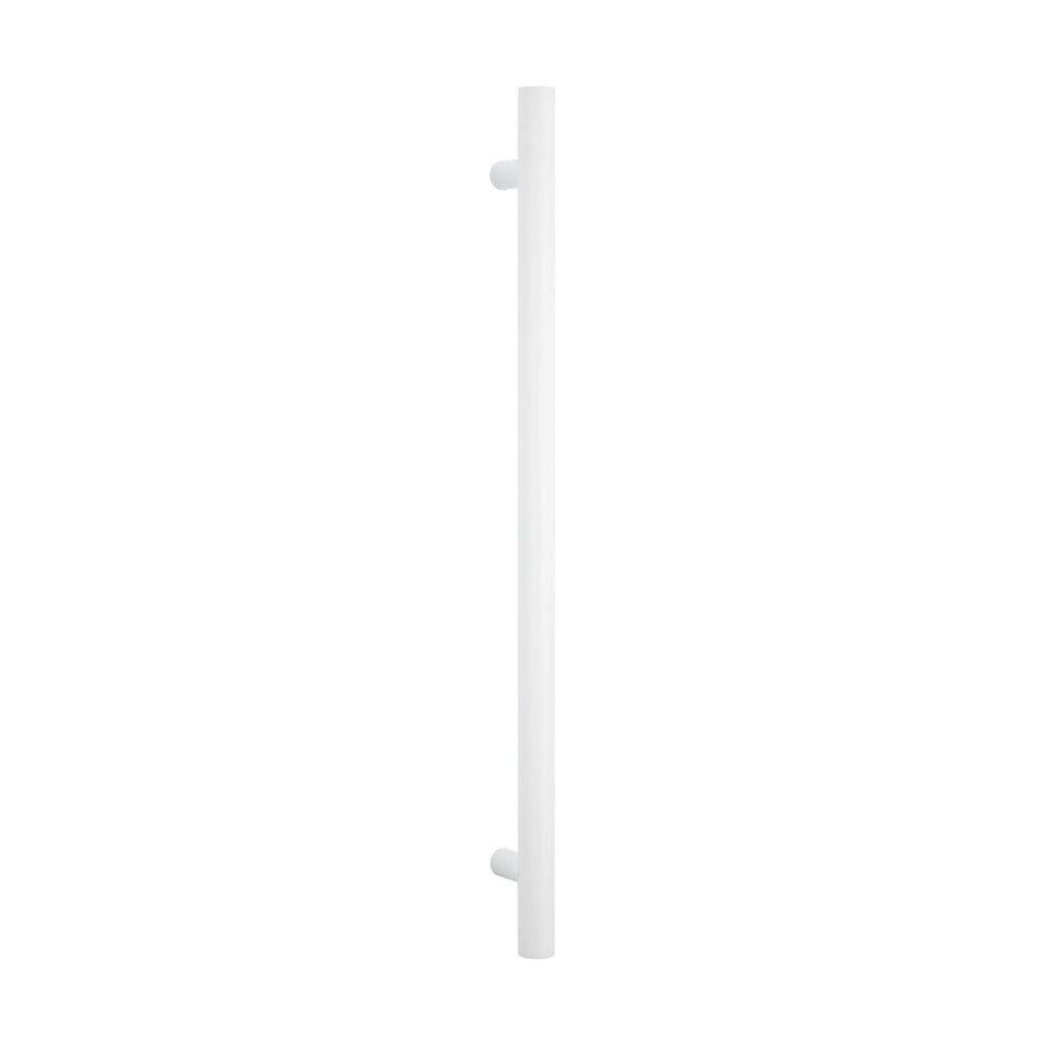 Radiant Heated Vertical towel rail - Matt White (WH-VTR-950)